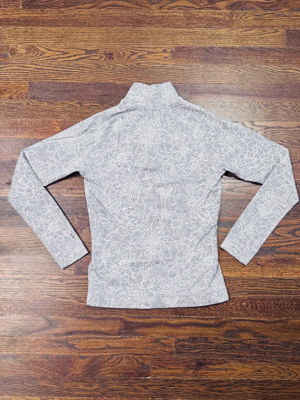 Smartwool Gray Floral Half-Zip Pullover - Picture 6 of 6